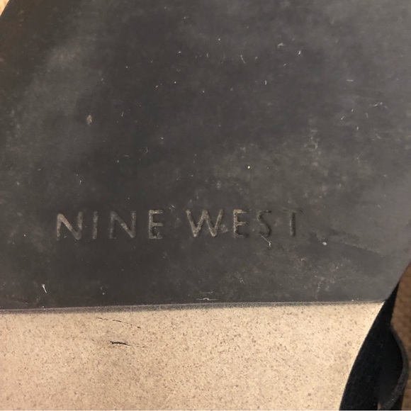 Black Leather Ankle Boots - Size 8.5 - 8 1/2 - Nine West - Black Booties - Picture 13 of 15